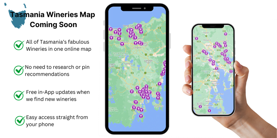 Tasmania Wineries Map ad Tasmania Wineries Map