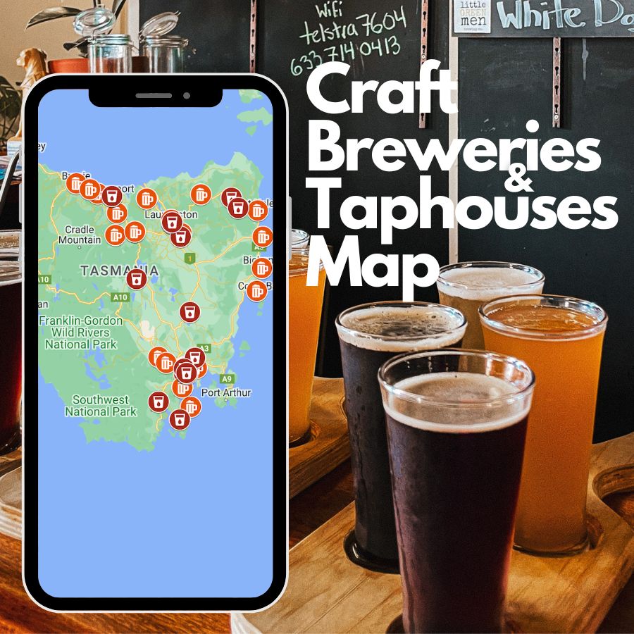 Tasmania Breweries Map