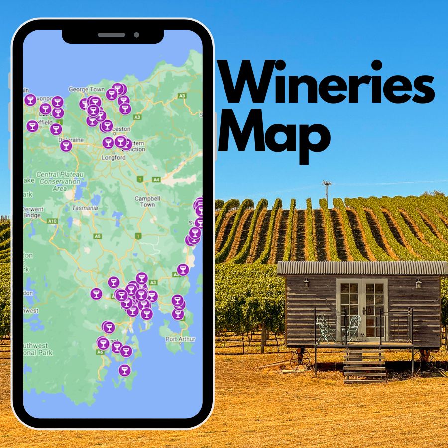 Tasmania Wineries Map Ad