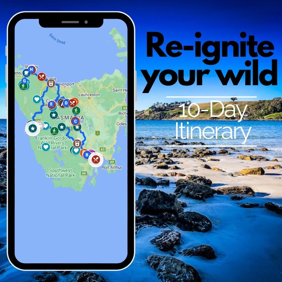 10 Day Tasmania Travel Itinerary Map